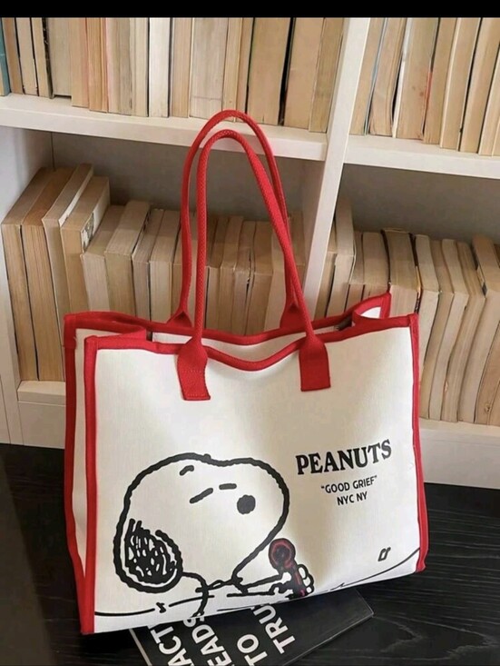 Peanuts Handbags - Snoopy Canvas Tote Bag